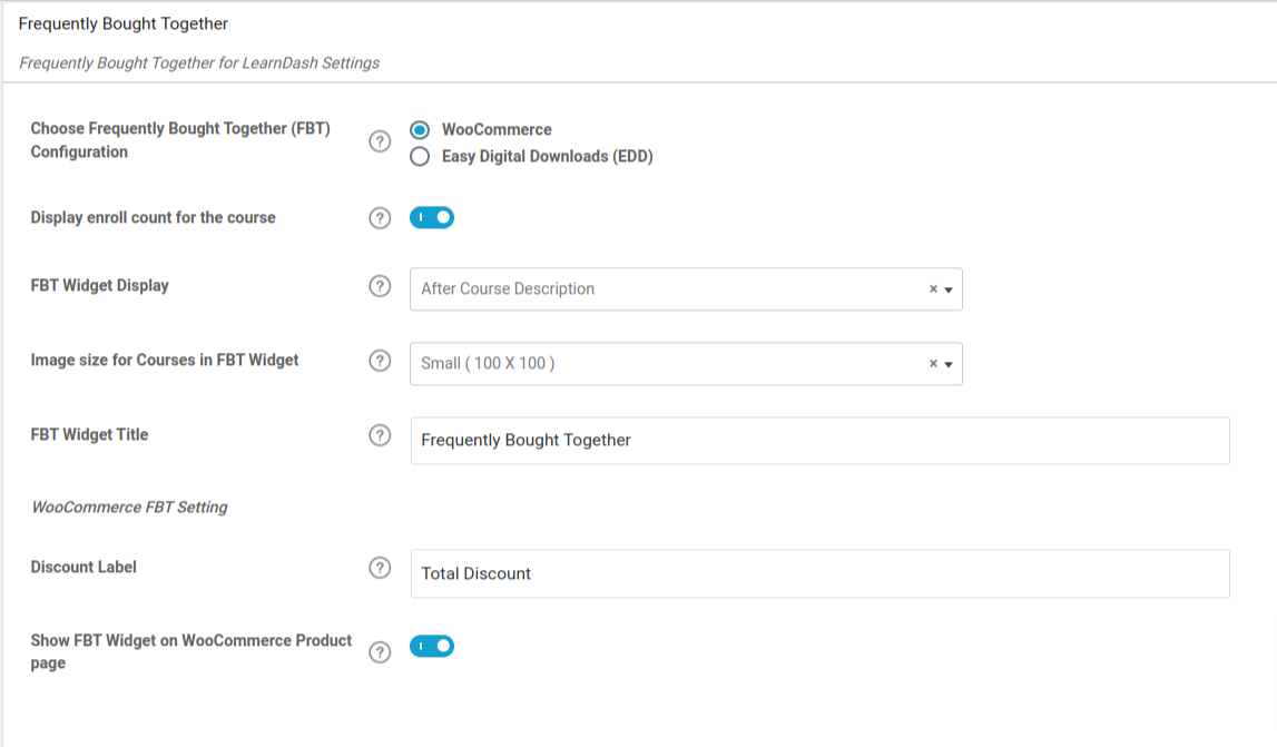 Settings page-wc